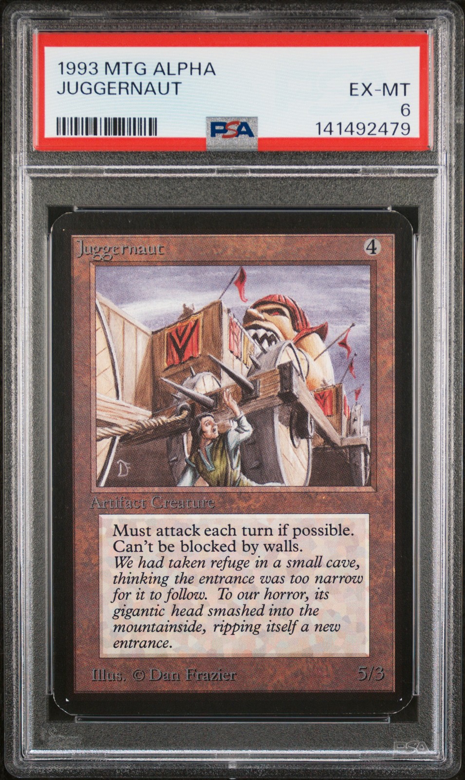 1993 MAGIC THE GATHERING LIMITED EDITION ALPHA JUGGERNAUT PSA 6
