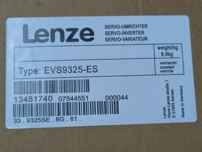 EVS9325-ES IPCS Brand New Sealed Original Lenze EVS9325ES Servo Inverter