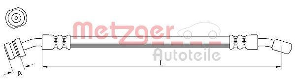 Metzger Bremsschlauch 4111029 FüR Hyundai-image