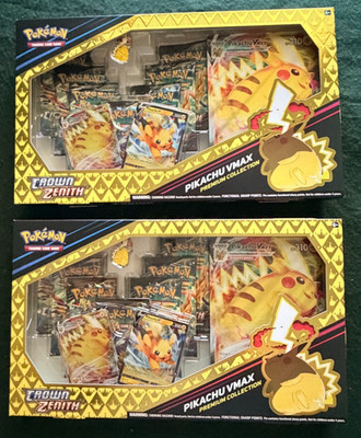 Pokemon TCG Pikachu Vmax Premium Collection Box Lot (x2) Crown Zenith - NEW