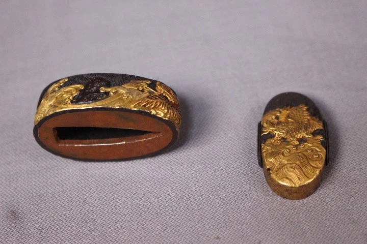 Цуба ободок голова меч фитинги маленький меч инструменты летающий дракон дизайн (17) - Изображение 4 из 4