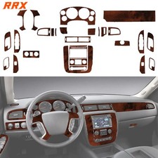 32pcs Wood Grain Brown Interior Dash Trim Kits For Silveradotahoesierra 07-13 32pcs Wood Grain Brown Interior Dash Trim Kits For Silveradotahoesierra 07-13