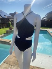 NWT New Zara Black Ribbed Cut Out Bodysuit S Small Tank Top Bottom