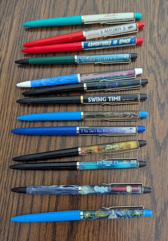 13 Misc Vintage Floaty Pen Eskesen Sports Animals Space  Random Etc Lot