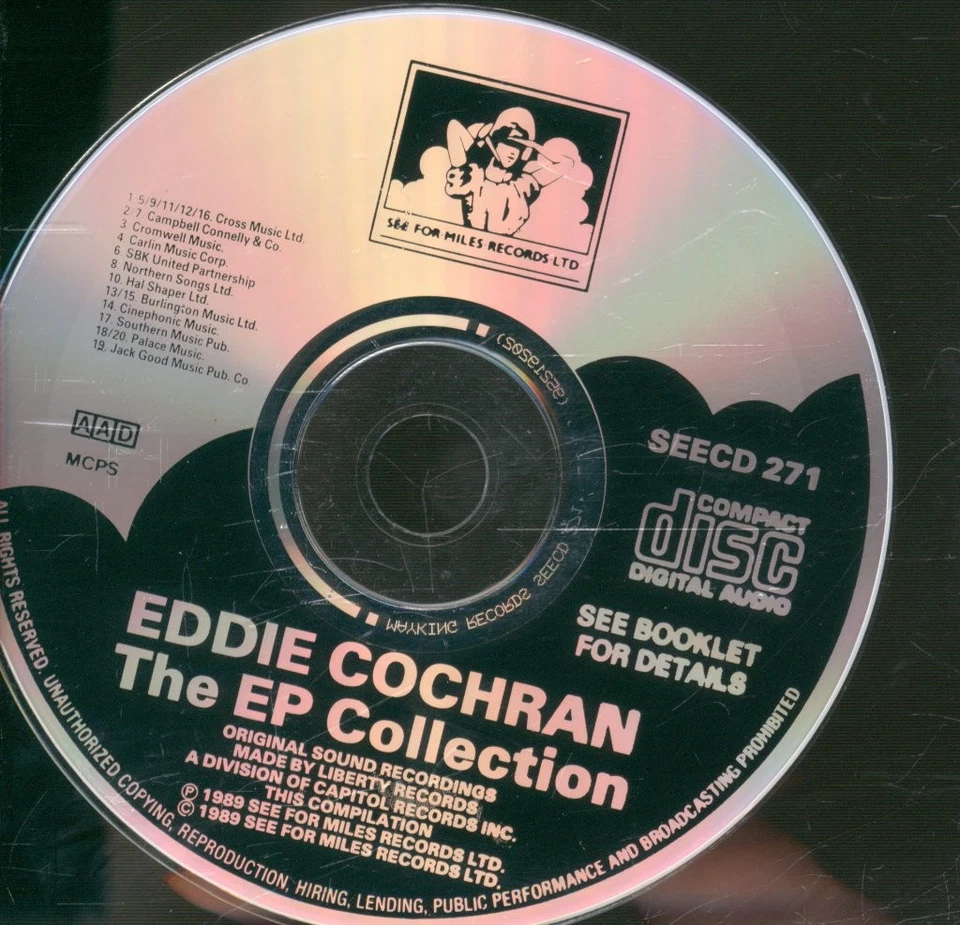 Eddie Cochran EP Sammlung CD UK See Für Meilen Ltd. 1989 SEECD271 - Bild 3 von 3