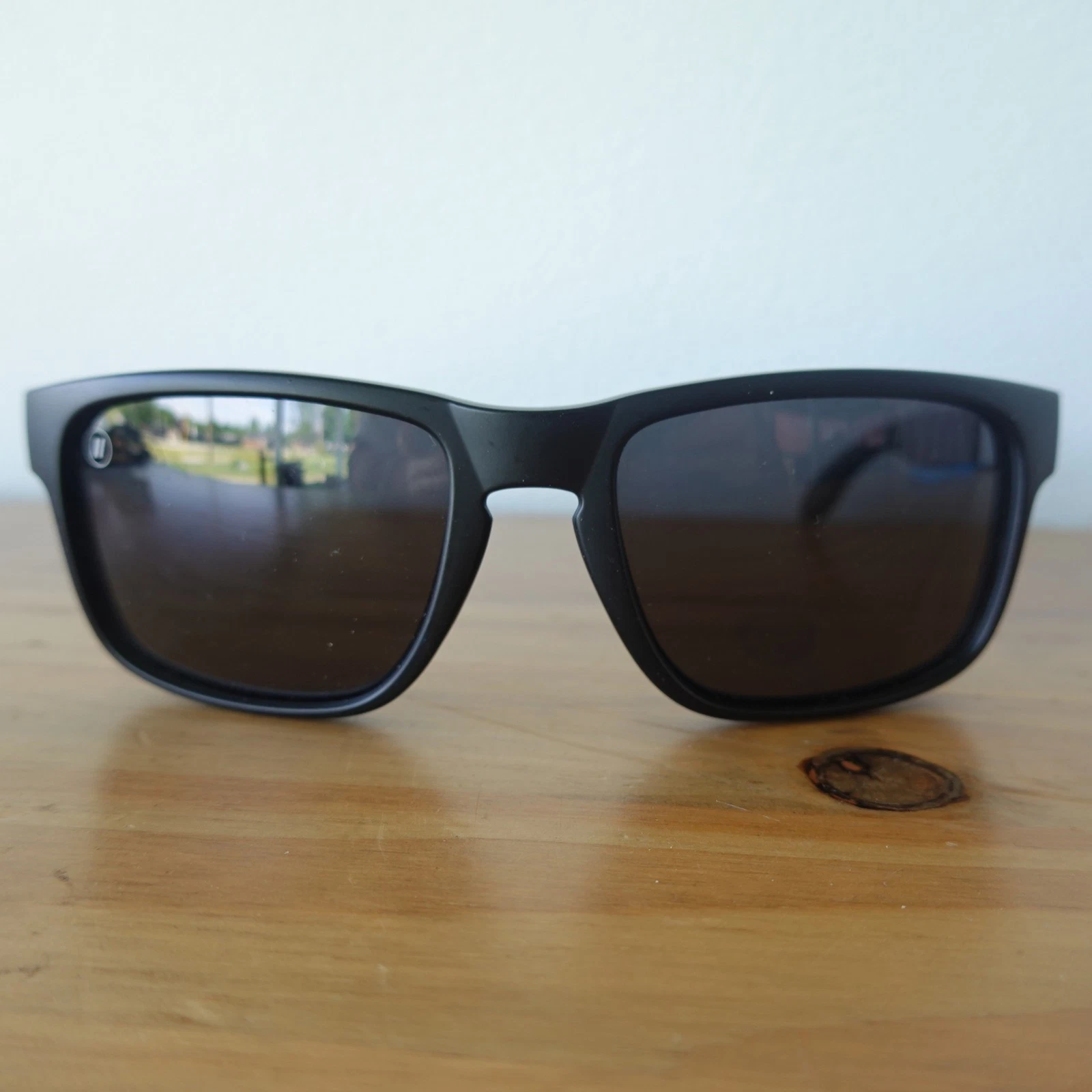 Blenders Black Tundra Sunglasses Mens Black Gray Polarized Square Plastic Frame