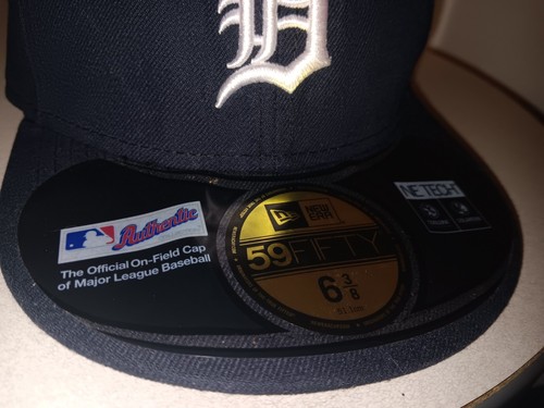 New Era 59FIFTY MLB Detroit Tigers On Field Blue Fitted Hat 6 3/8 - Picture 3 of 7