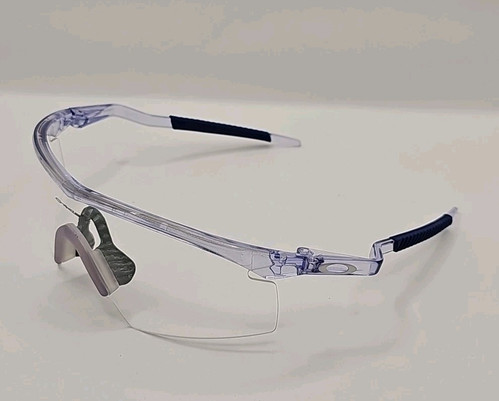 Oakley M Frame Crystal Clear Frame Clear Strike Lens Blue Ear Socks Glasses - Picture 7 of 14