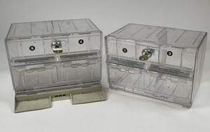 SCHAFER SYSTEMS Lottery Ticket Display/Dispenser Clear Plastic 4 Compartments