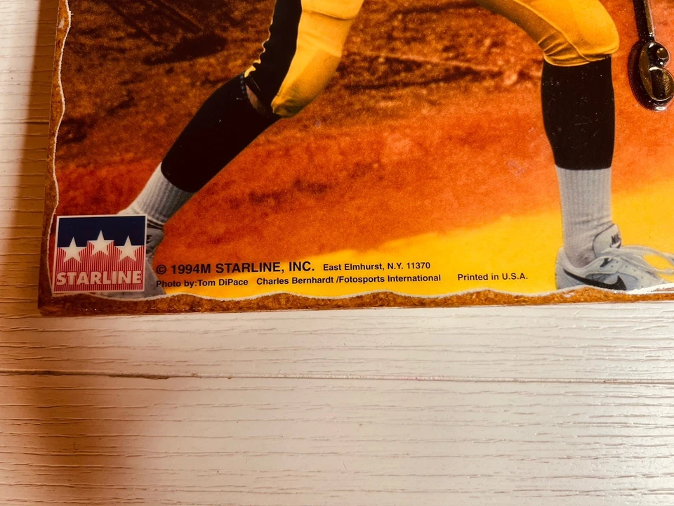 Vintage 1994 Pittsburgh Steelers “Men Of Steel”  Wall Hanging With Clock 20”x16” - Image 4 of 4