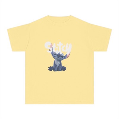 Blue Alien Character Kids Tee | Cute Creature with Butterfly