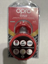 Opro Gold Mouthguard Youth & Adult Sports Dental Protection Football MMA RED