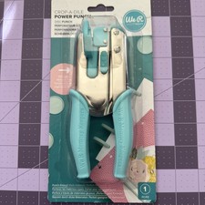 We R Memory Keepers Crop-A-Dile Eyelet and Snap Punch with Blue Handle
