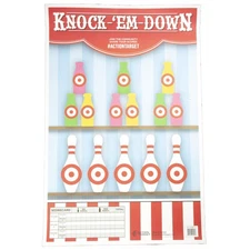 Action Target Knock-'Em-Down Target, Multi Color, 23"x35", 100 Per Box GS-CARBT