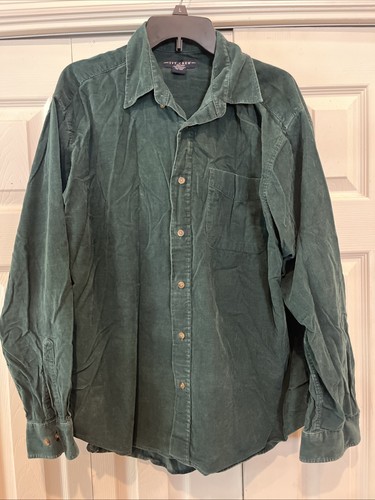 Men’s Ivy Crew Classics Hunter Green Corduroy Long Sleeve Button Up XL