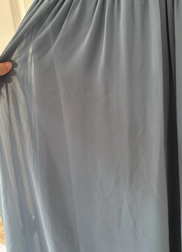 Azazie Dust Blue Bridesmaid Halter Dress A6 - Image 4 of 4