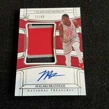 2022 Panini National Treasures #45 Malaki Branham RPA RC Rookie Patch AUTO 17/49