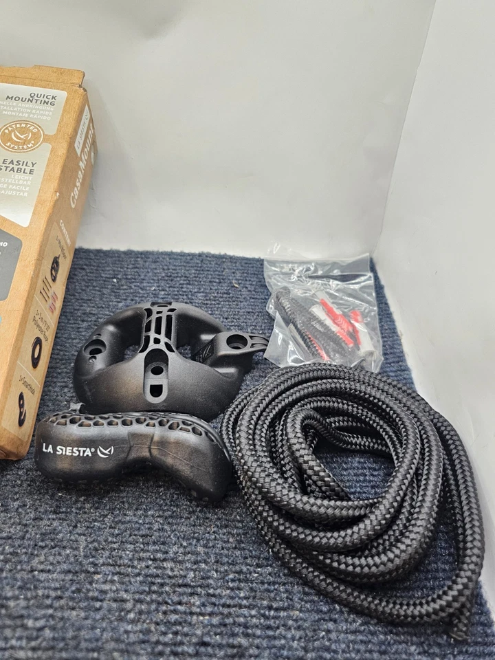 Sistema de montaje de hamaca de suspensión multiusos cuerda universal negra LA SIESTA Foto 2 de 4