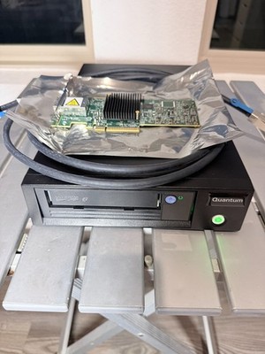 IBM Quantum 3580 H6S  LTO-6 SAS  External Tape Drive W/ SAS card and cable
