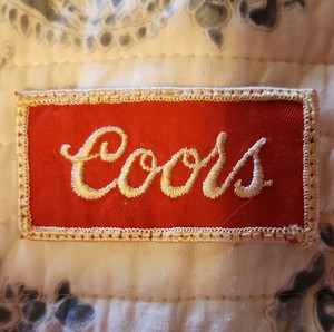 Coors Breweriana Patch Embroidered Red Rectangle Collectible Beer Patch