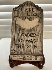 VINTAGE RANDOTTI HAUNTED MANSION TOMBSTONE"LOADED SO WAS THE GUN"IN DISNEY WORLD