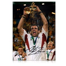 Martin Johnson Signed England Rugby Photo: 2003 World Cup Winner