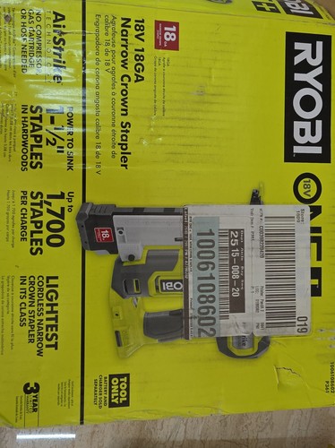 RYOBI 18V ONE+ 18GA AirStrike Narrow Crown Stapler P361 (TOOL ONLY)