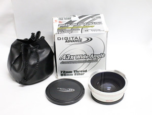 DIGITAL ADVANCE 72MM.43X WIDE ANGLE LENS .43X 72MM THREAD    read description