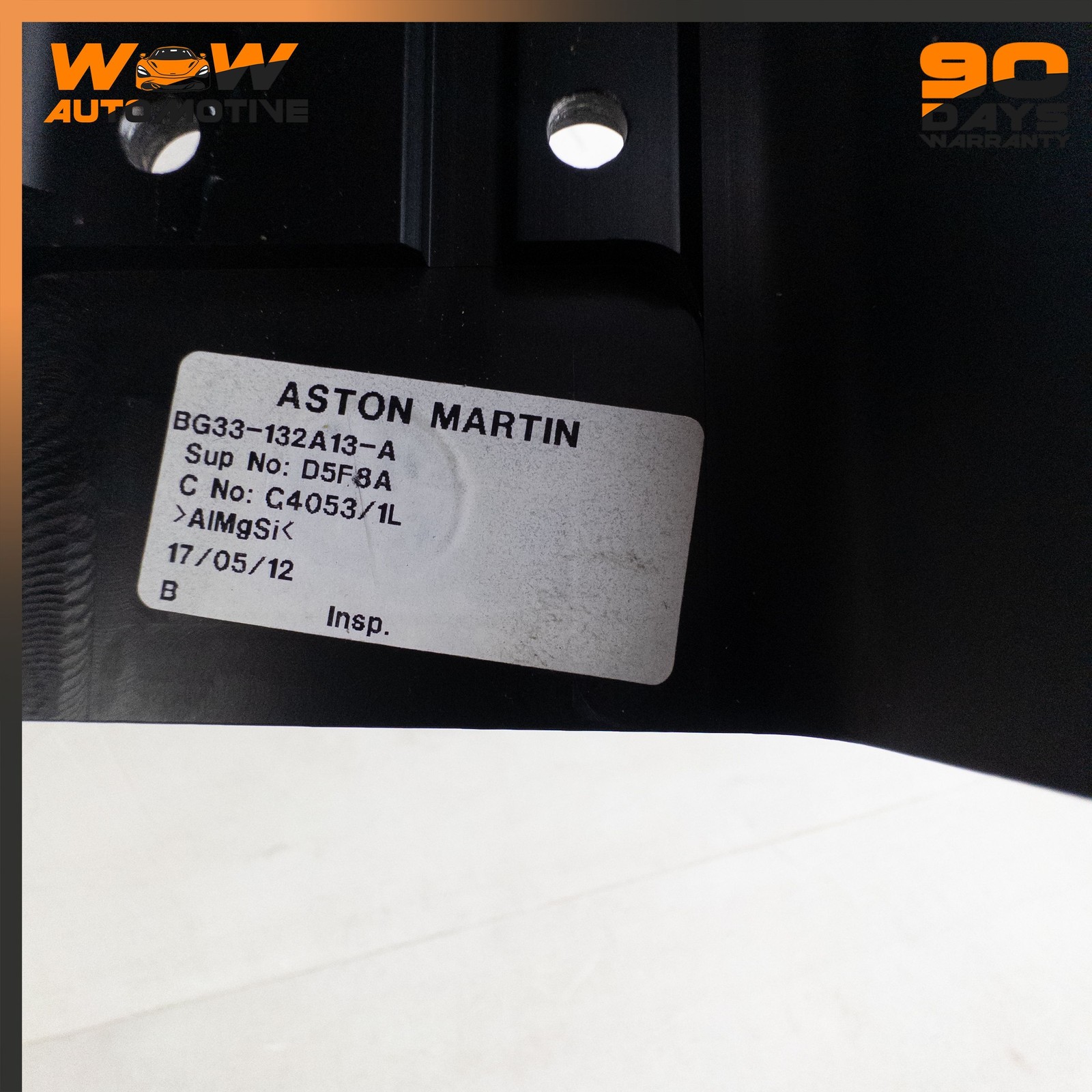 06-16 ASTON MARTIN V8 S VANTAGE LEFT DOOR SILL SCUFF INTERIOR TRIM PLATE OEM