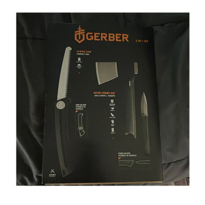 Gerber Gator Combo Axe Knife Saw Multi-Tool Forged Steel Non-Slip Grip Sheath