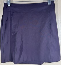 Wrapper Women's Dark Purple Stretch Mini Skirt Size 3 Dry Clean Only Made in USA