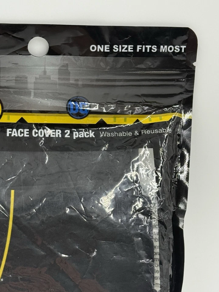 2-Pack BATMAN Fashion Cloth Face Cover Gaiter Masks - Washable Reusable DC Comic - Image 3 of 4