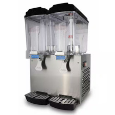 9.6 Gal. Stainless Steel Commercial Cold Beverage Dispenser, 2-Tank Fast Cooling