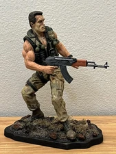 Built Painted 1/6 Commando John Matrix Arnold Resin Figure Model Garage Kit Base