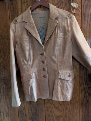 Woman Danier Buttery Soft Tan Leather Jkt  Lightwgt Hip Lgth Pockts XLG 1X Nice!