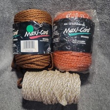 Vintage Mixed Lot Maxi-Cord Macrame Cord 2 New 1 Partial