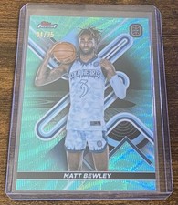 Matt Bewley 2022 Topps Finest Overtime Elite Aqua Wave Refractor /75 #40