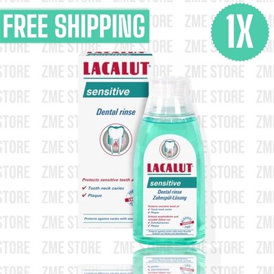 Lacalut Sensitive Dental Rinse Mouthwash Protect Againt Caries  300 ml