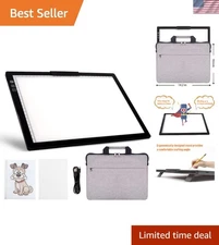 Rechargeable LED Light Pad A4 Tracing Light Box with Padded Case Riser Stands
