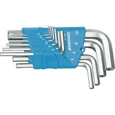 Image of Gedore H 42-10 Hexagon Allen Key Set For In-Hex Screws 10 Piece