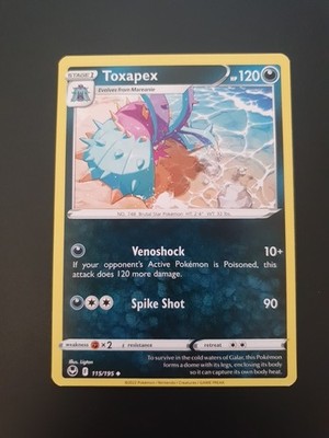 Toxapex - 115/195 - Uncommon - Sword & Shield - Silver Tempest NM - Pokemon TCG