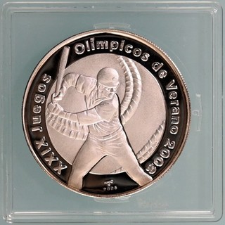 10 Pesos 2006 XXIX Olympische Sommerspiele Peking 2008 Baseball Silber PP 5406