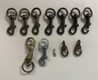 12 vintage brass swivel snap links Italy 9 heavy duty — photo 1