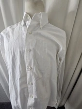 Brooks Brothers Custom Made 17-35 Solid White French Cuff  Dress Shirt 