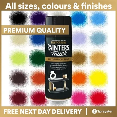 Rust-Oleum Painter's Touch Aerosol Spray Paint Satin Gloss Matt Lacquer Primer