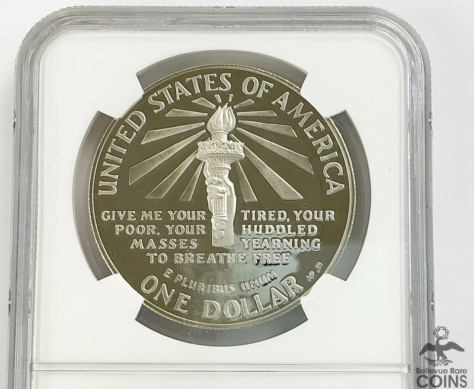 1986-S US $1 Silver Proof Coin STATUE OF LIBERTY NGC PF70 Ultra Cameo - Image 4 of 4
