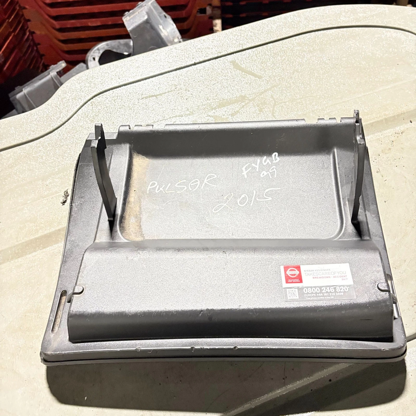 Nissan Pulsar C13 dashboard glove box actual item rear