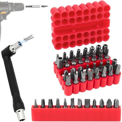 46pcs Bit Set with Torx, Square, Metric & SAE Hex, Torq, Phillips, Slotted, T...