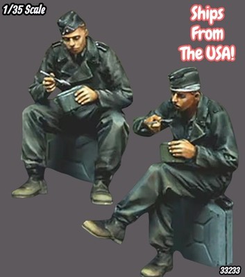 REDUCED! 1/35 Resin Figure German Infantry Eating (2 Fig Set) Model Kit 33233