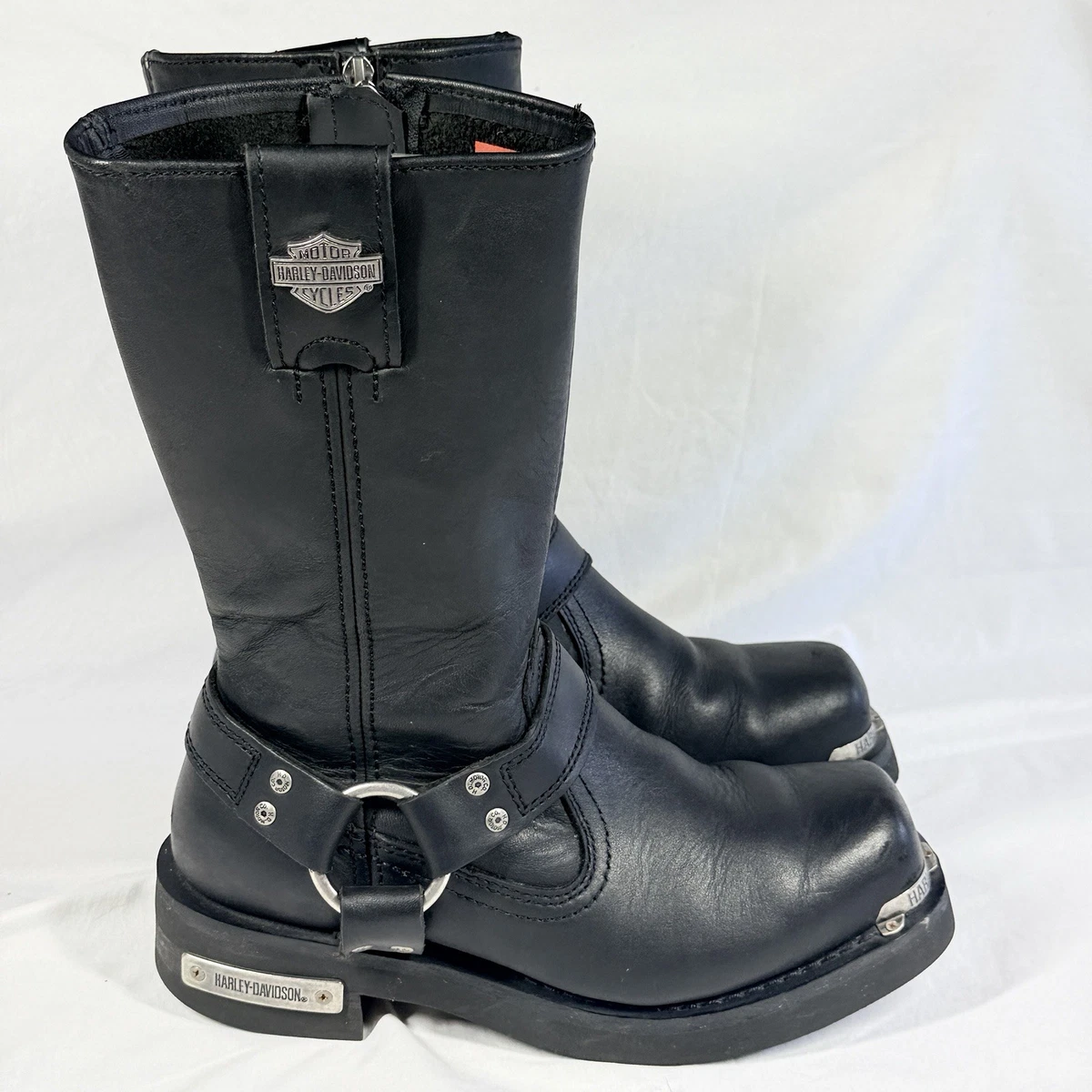Black Zip Biker Boots for Men for sale | eBay
